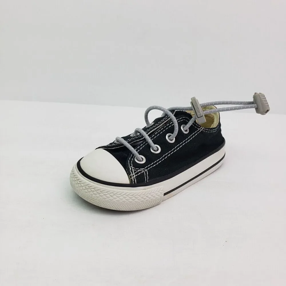 Converse Chuck Taylor All Star Baby Toddler Size 6 Black White Low Sneaker Shoes